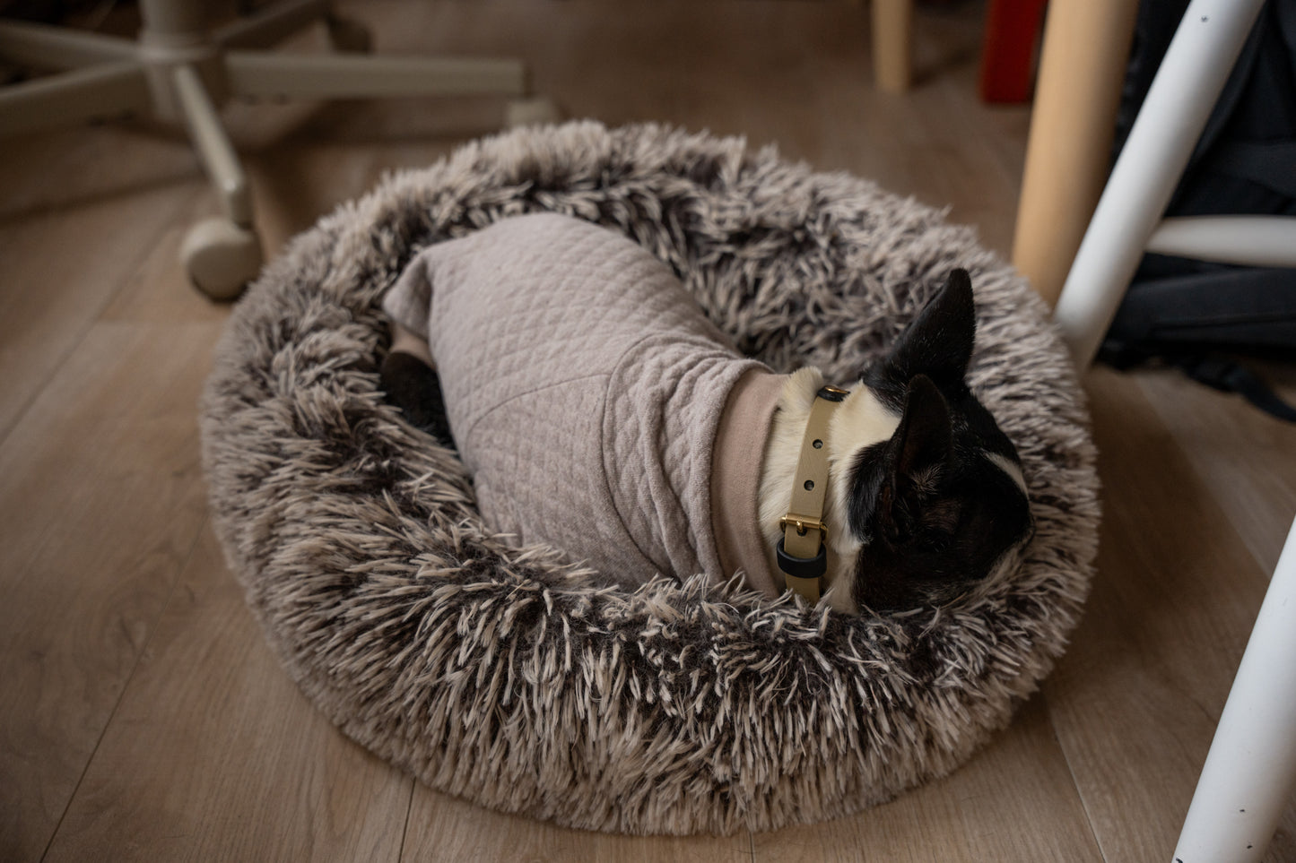 Made to measure brown quilted sweater