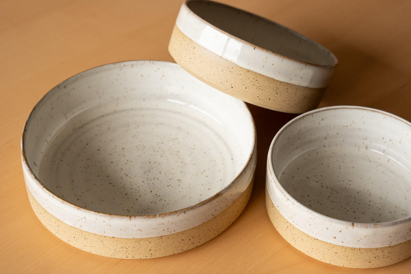 Ivory ceramic bowl for animals