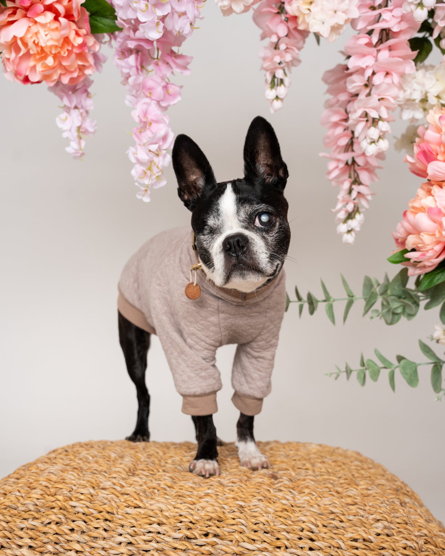 Made to measure brown quilted sweater