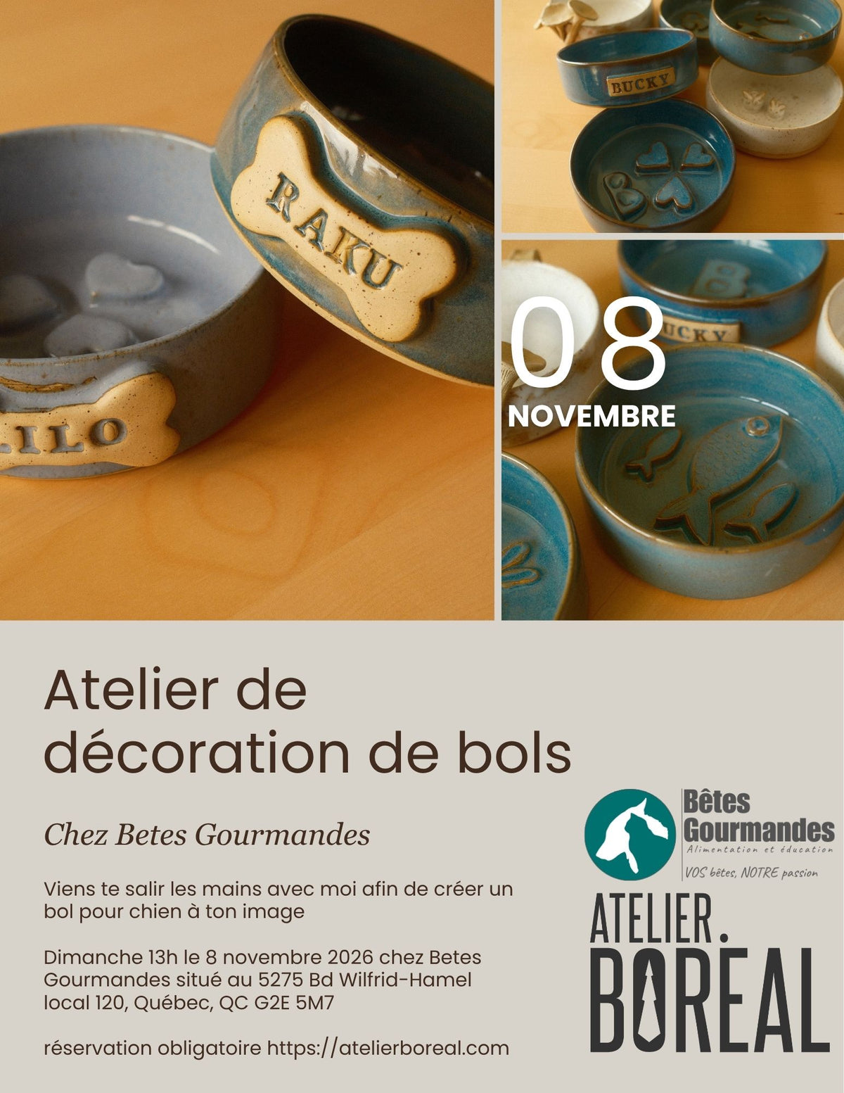 Atelier de décoration de bol chez Betes Gourmandes