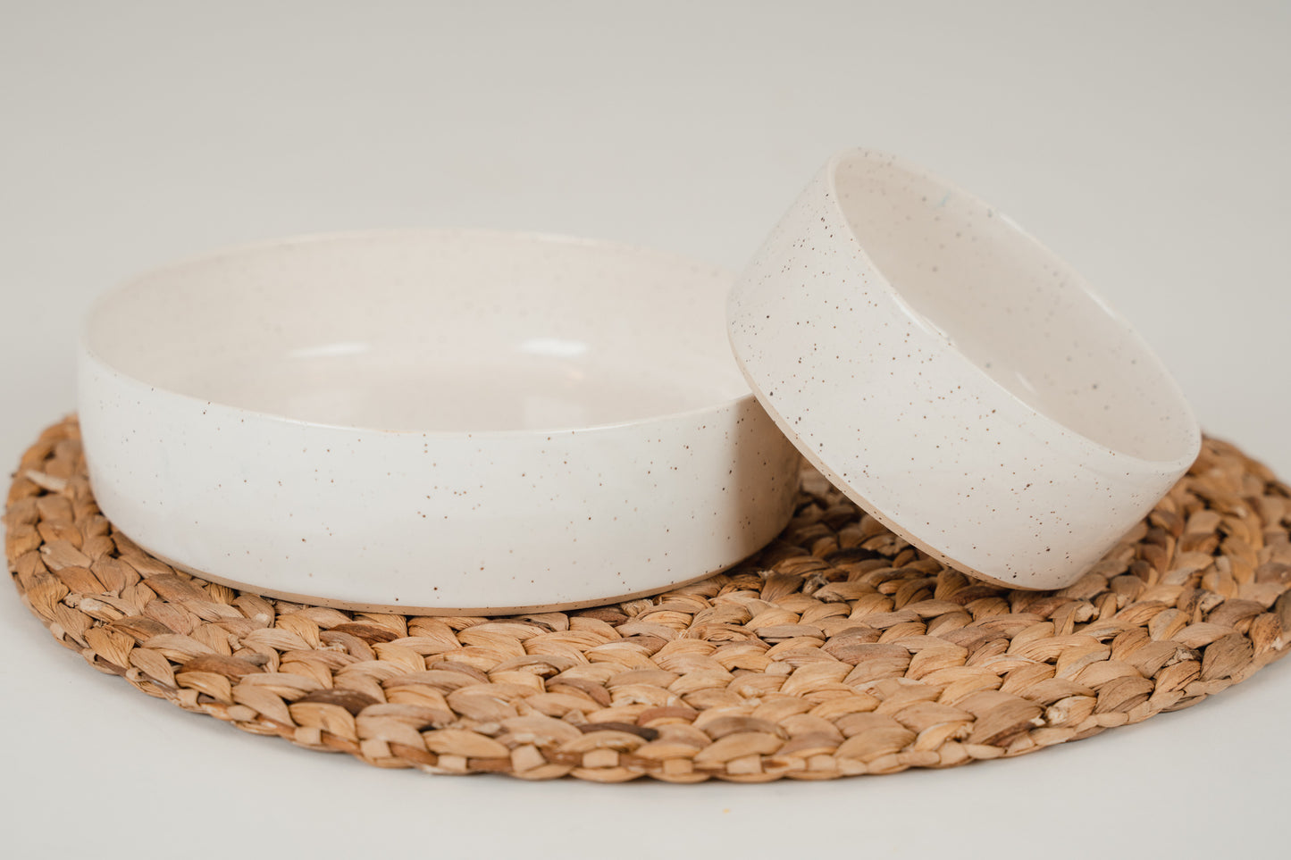 White ceramic bowl for animals